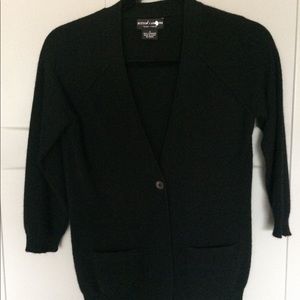 Black cashmere cardigan
